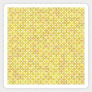 Geometric Flower Petal Pattern (Yellow) Sticker